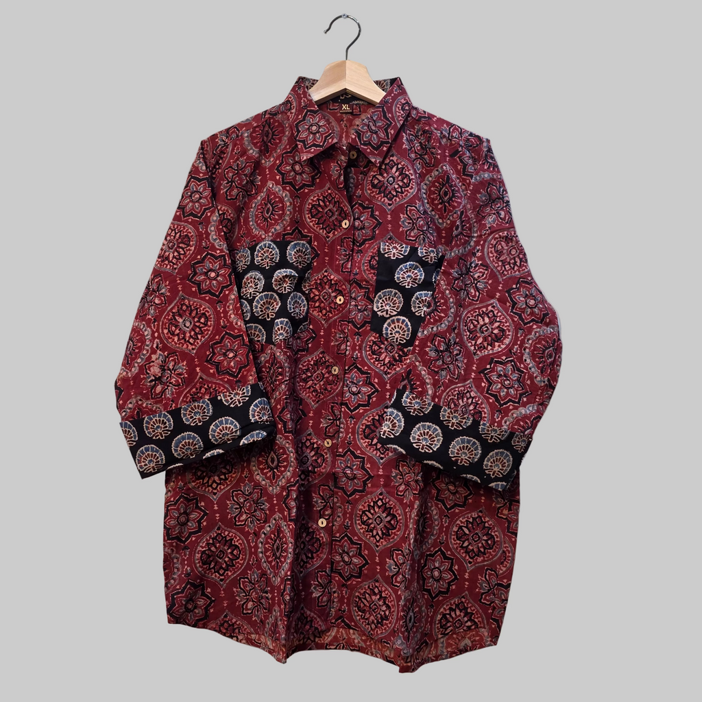 Cotton Ajrakh print shirt