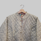 Handblock printed reversible jacket