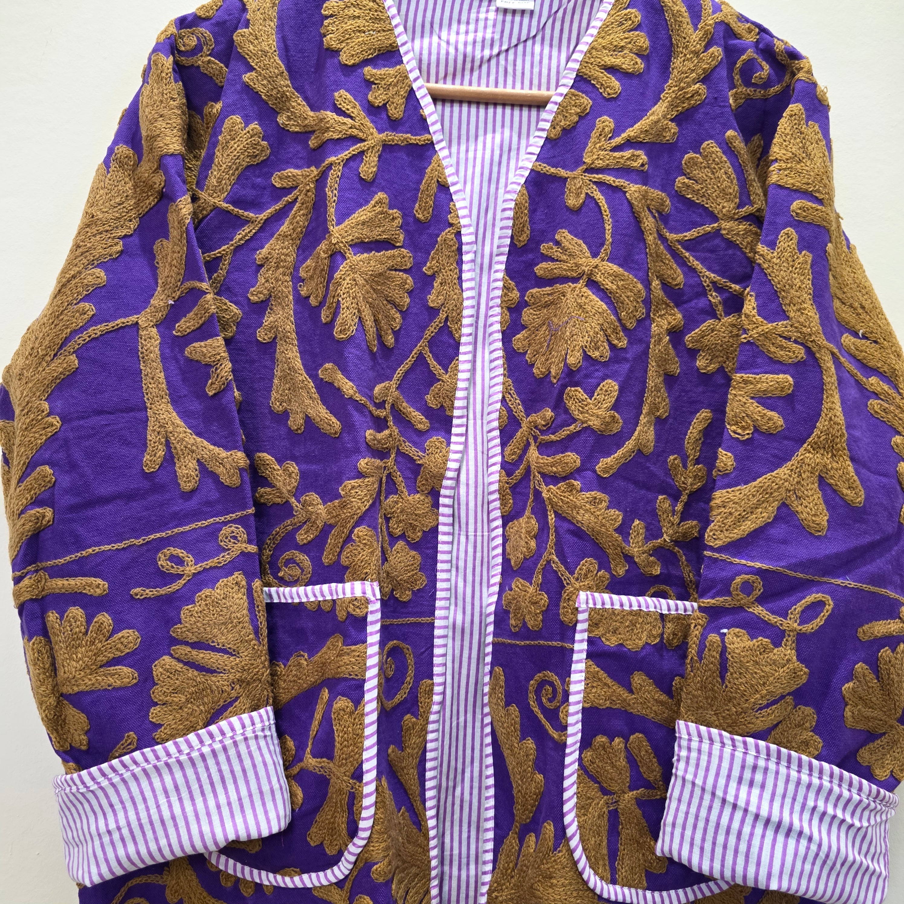 Cotton Suzani jacket, kimono style