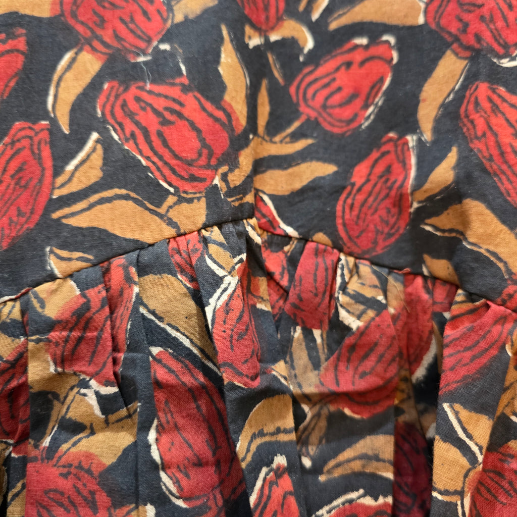 Cotton handblock(Bagru print) peplum top