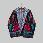 Wine n flowers Velvet Suzani jacket