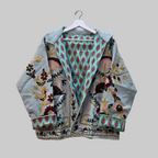 Flower thick Jute Suzani jacket