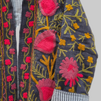 Flower Jute Suzani jacket