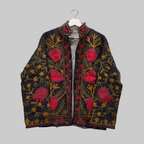 Flower Jute Suzani jacket
