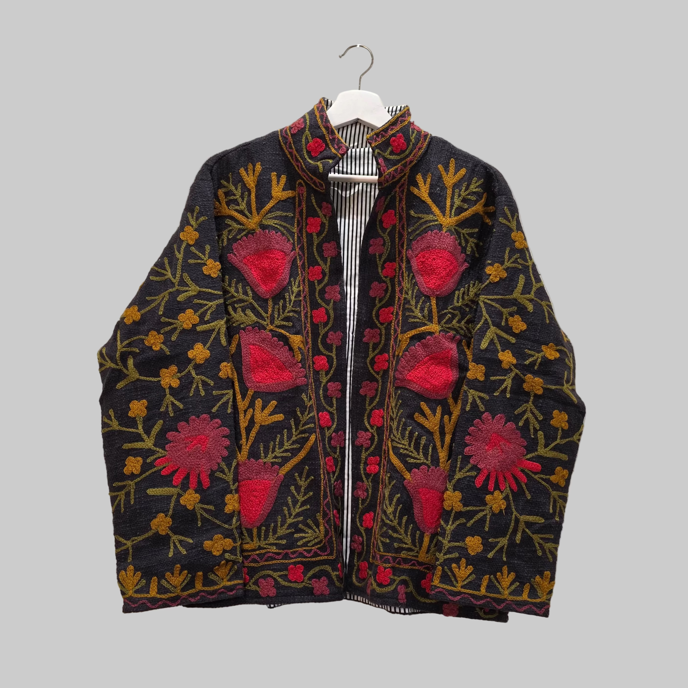 Flower Jute Suzani jacket
