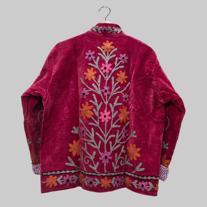 Small Flower Velvet Suzani jacket