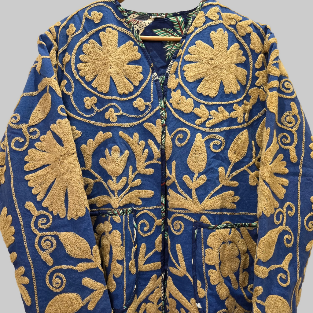 Cotton Suzani jacket, kimono style