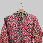 Handblock printed reversible jacket