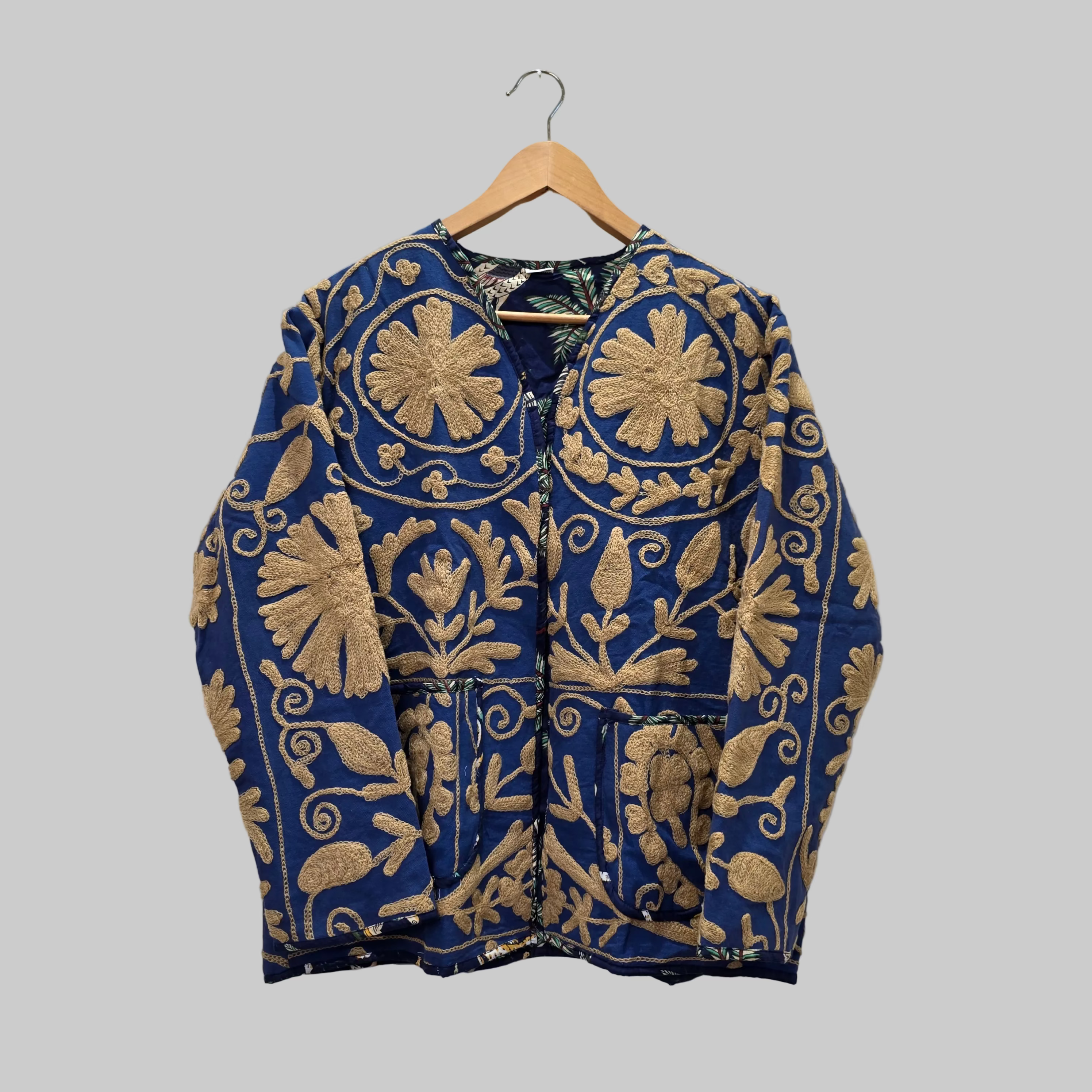 Cotton Suzani jacket, kimono style