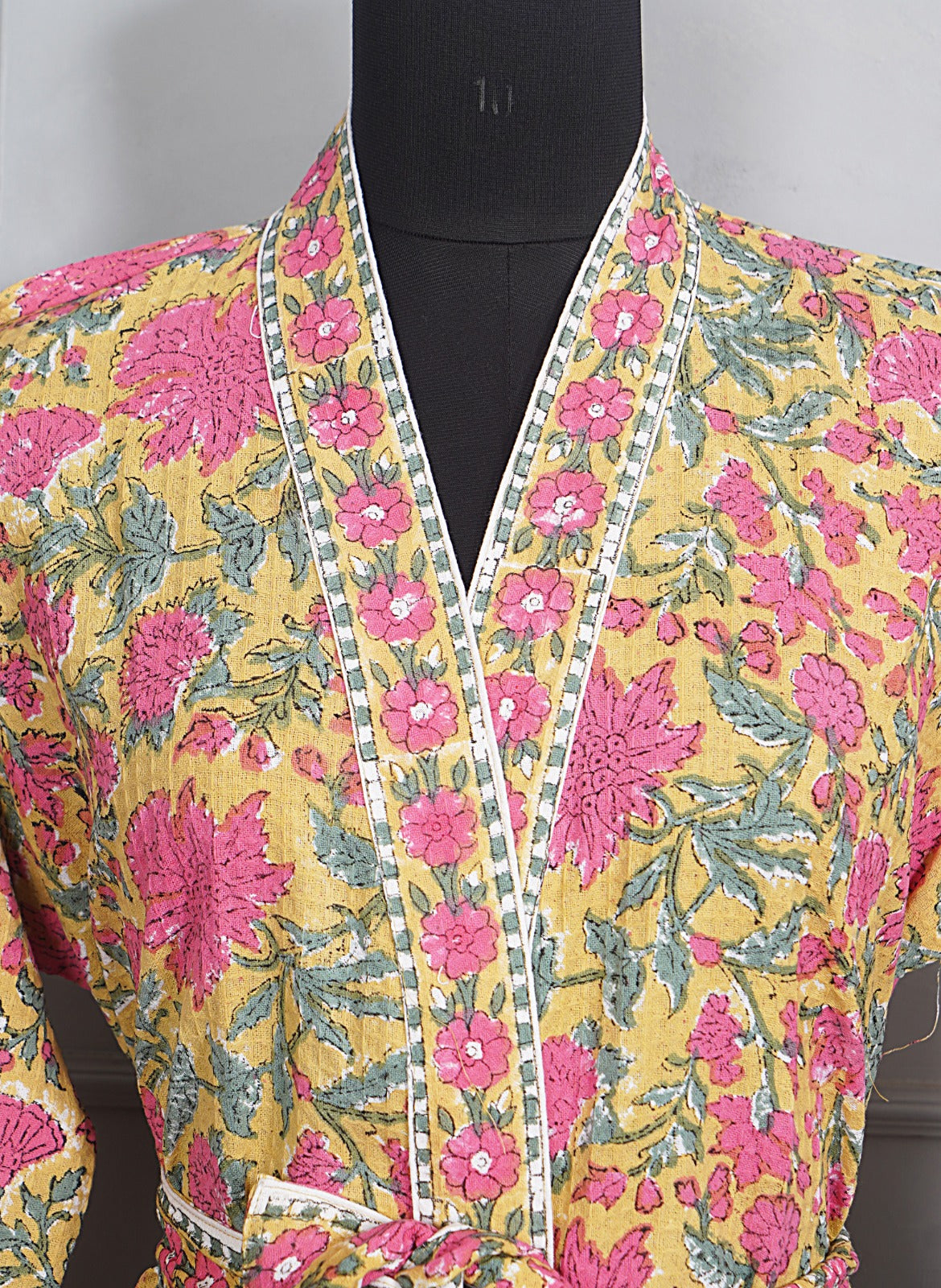 Handblock printed Bathrobe