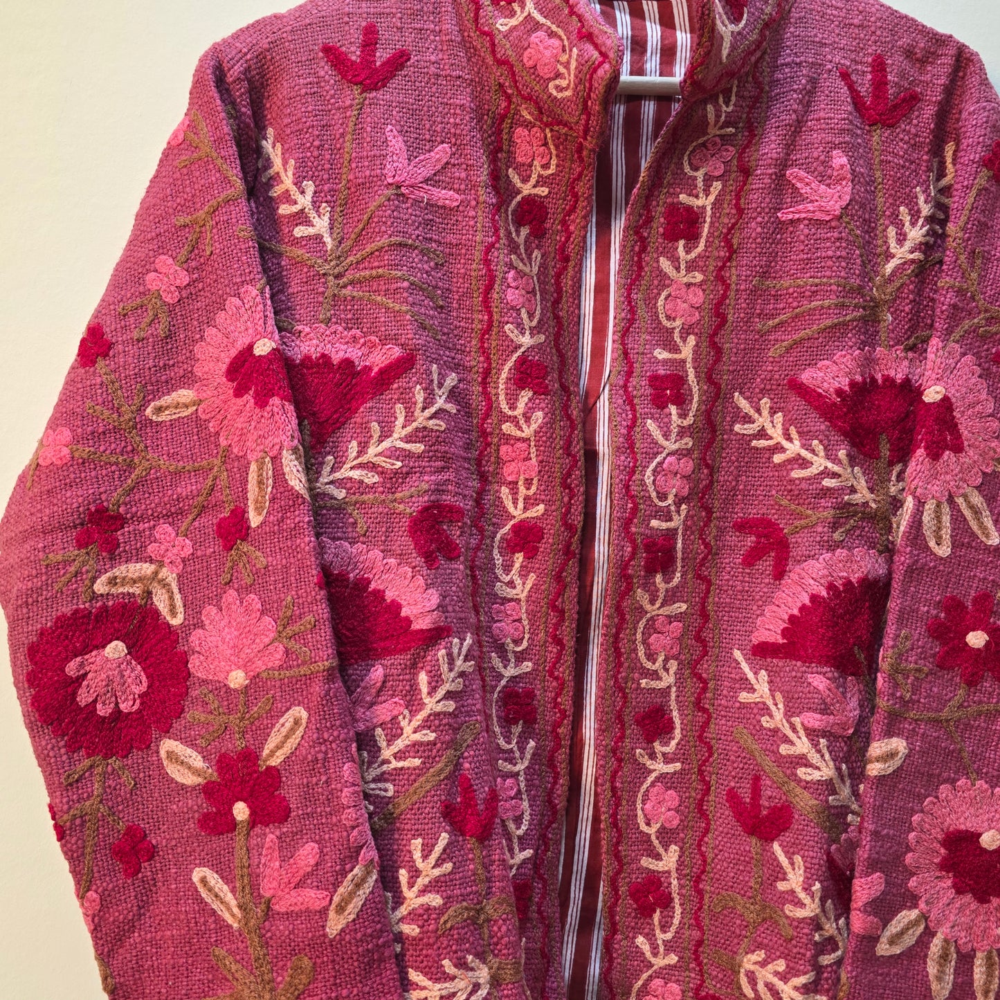 Flower Jute Suzani jacket