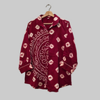 Red half mandala blouse