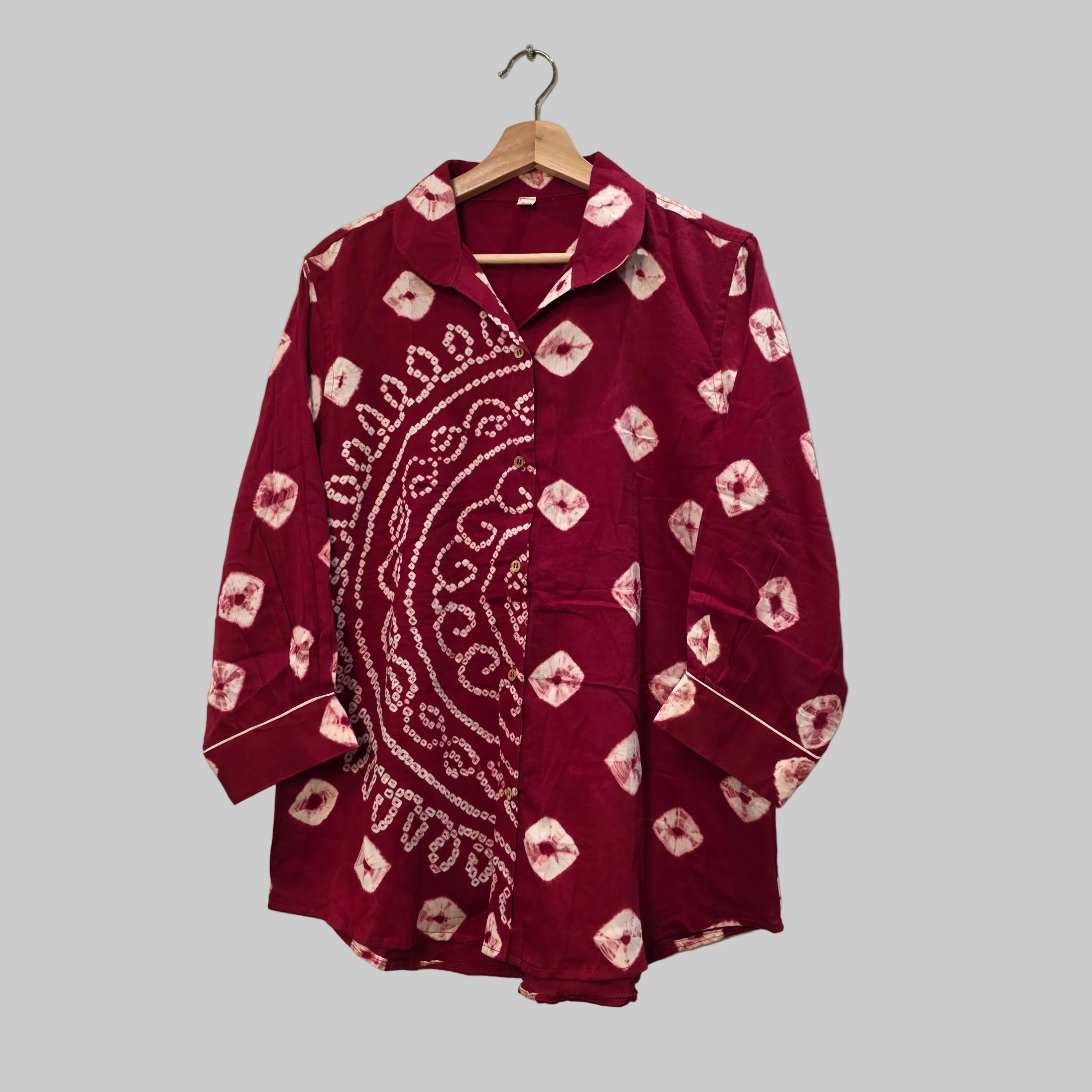 Red half mandala blouse