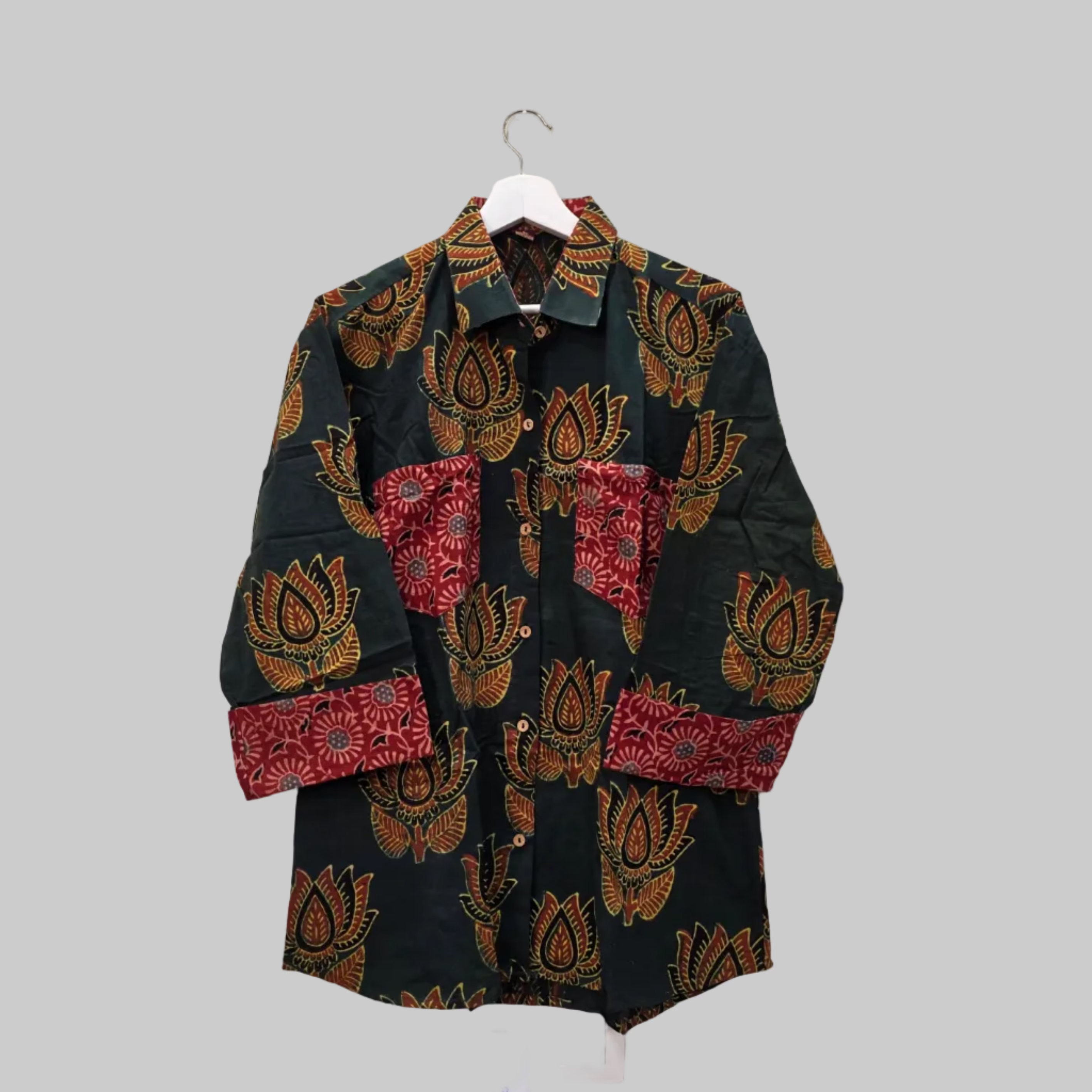 Handblock printed cotton shirt