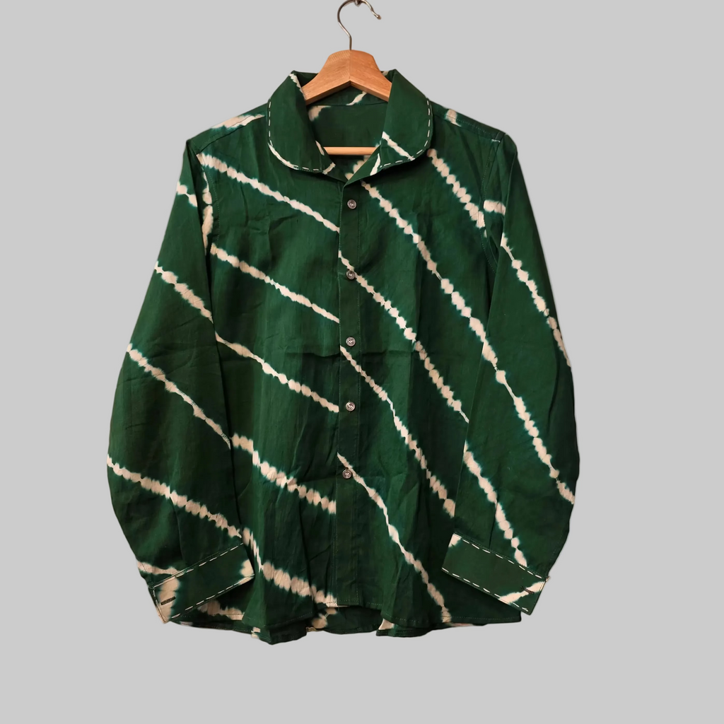 Green Lehariya(waves) Shirt