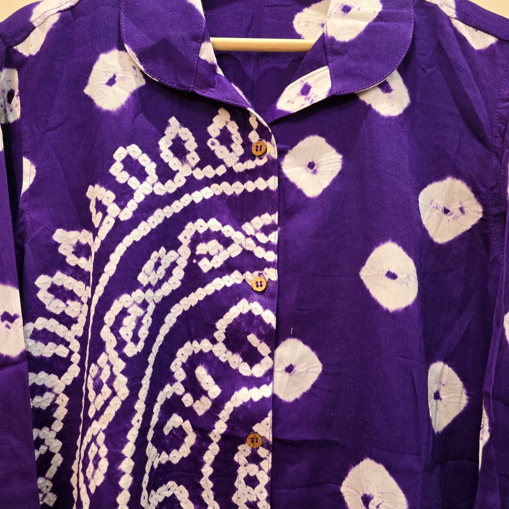 Purple half mandala blouse