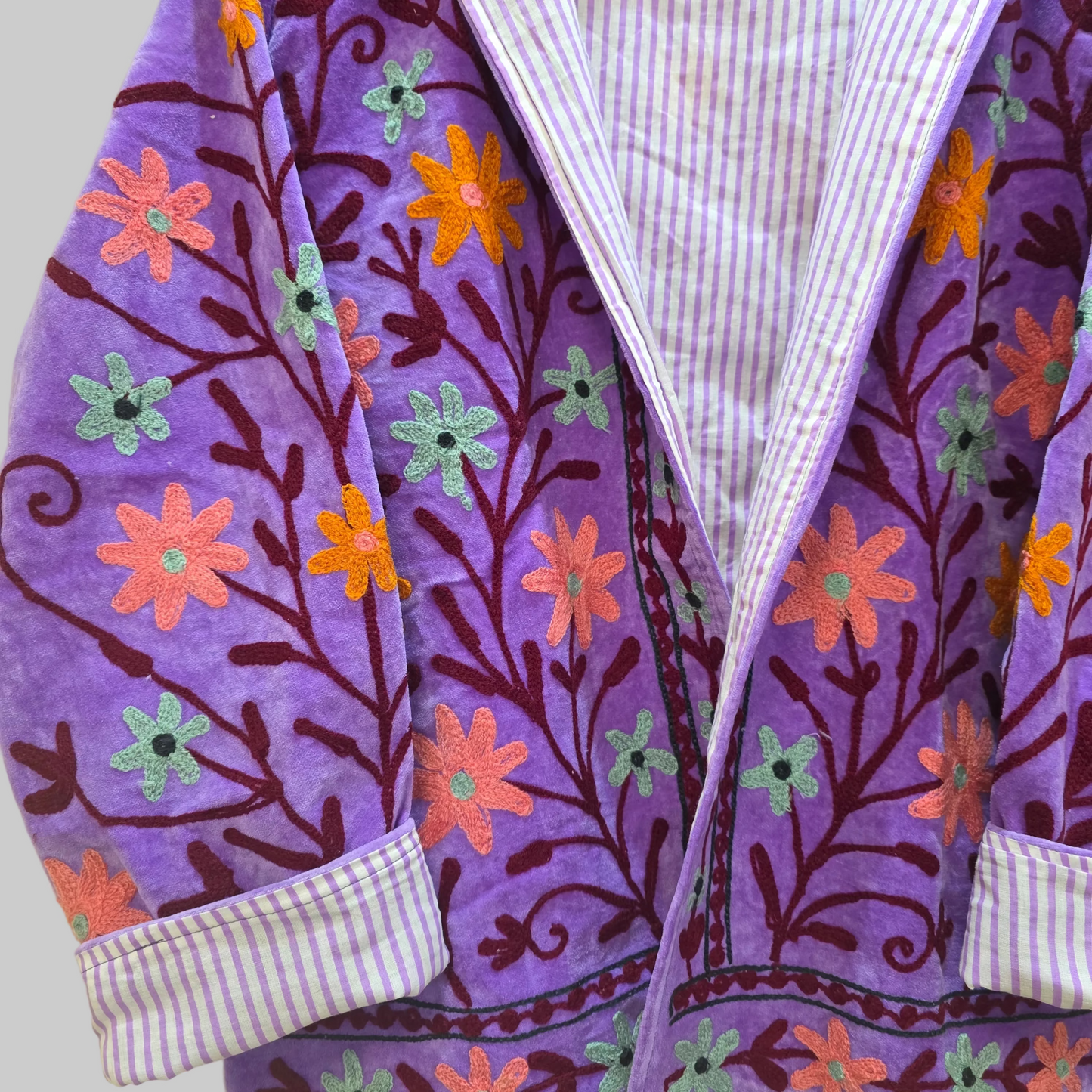Small Flower Velvet Suzani jacket