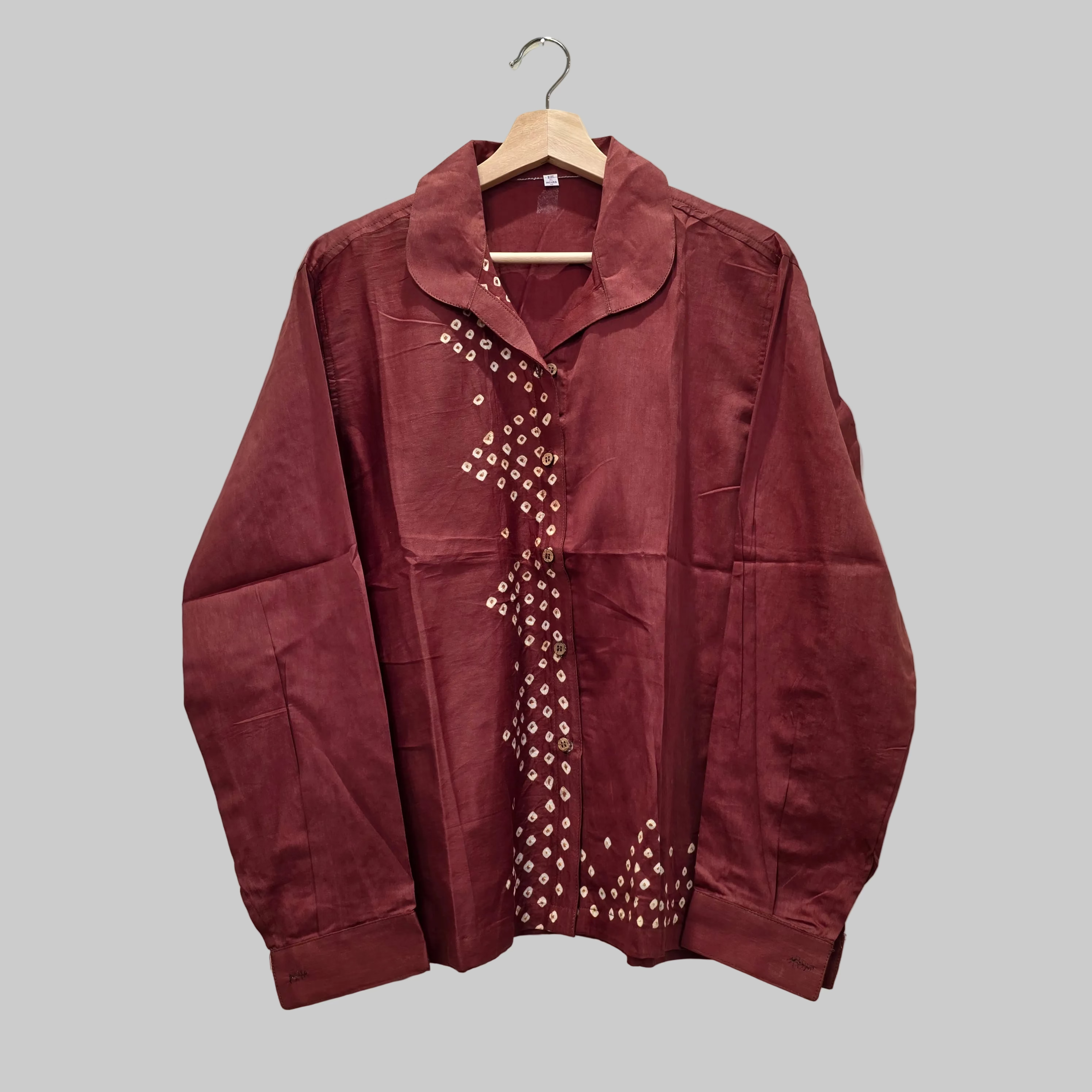 Rust Bandhani Shirt