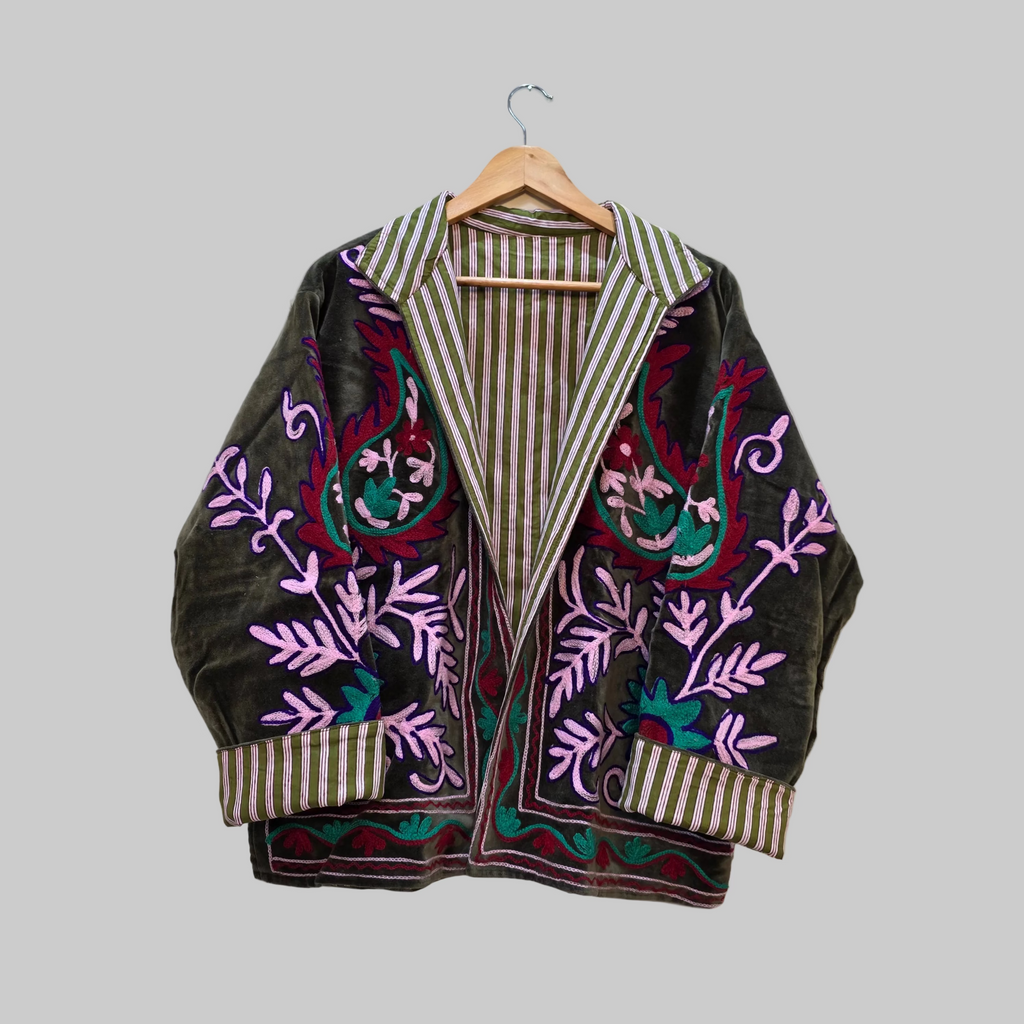 Mango Velvet Suzani jacket