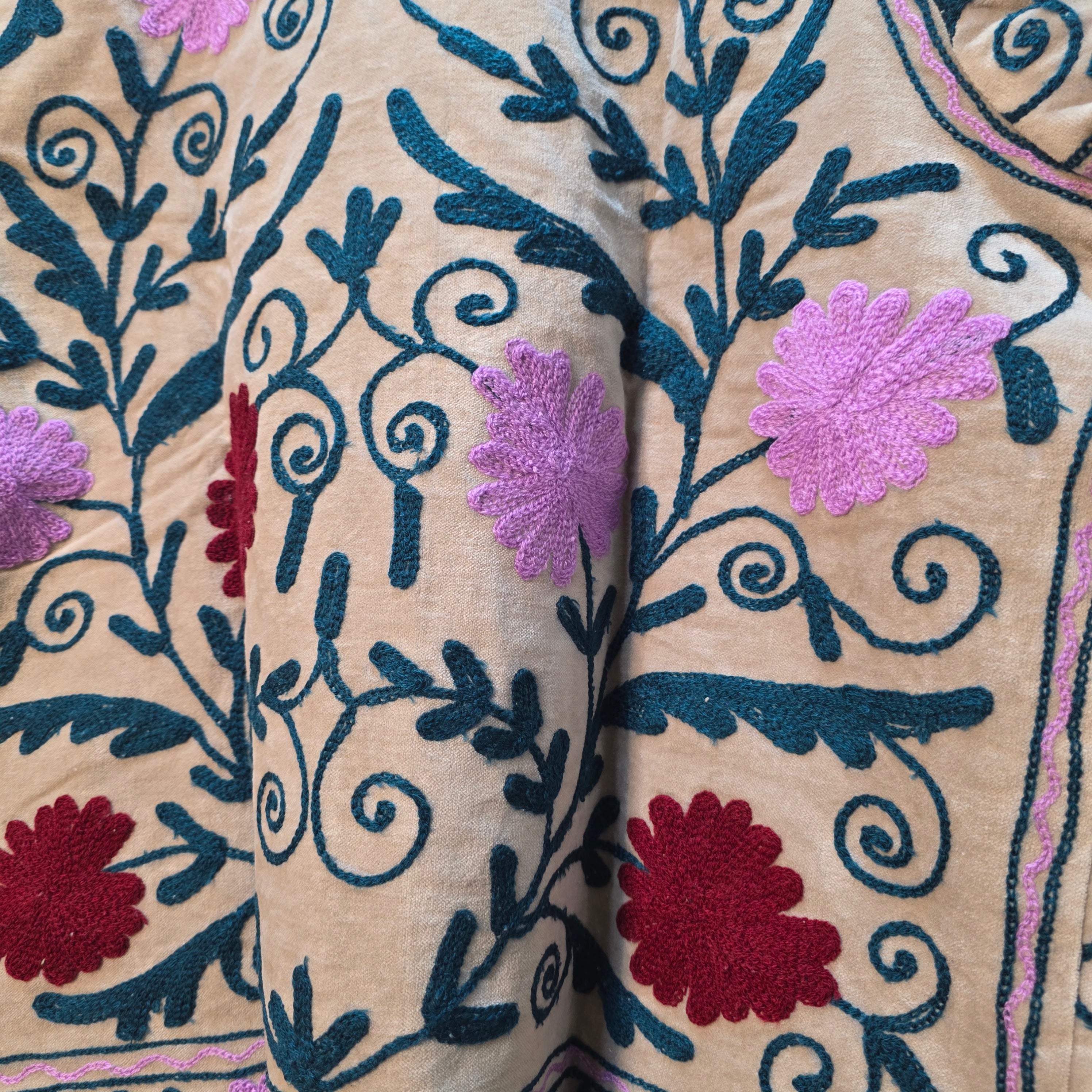 Summer Flower Velvet Suzani jacket