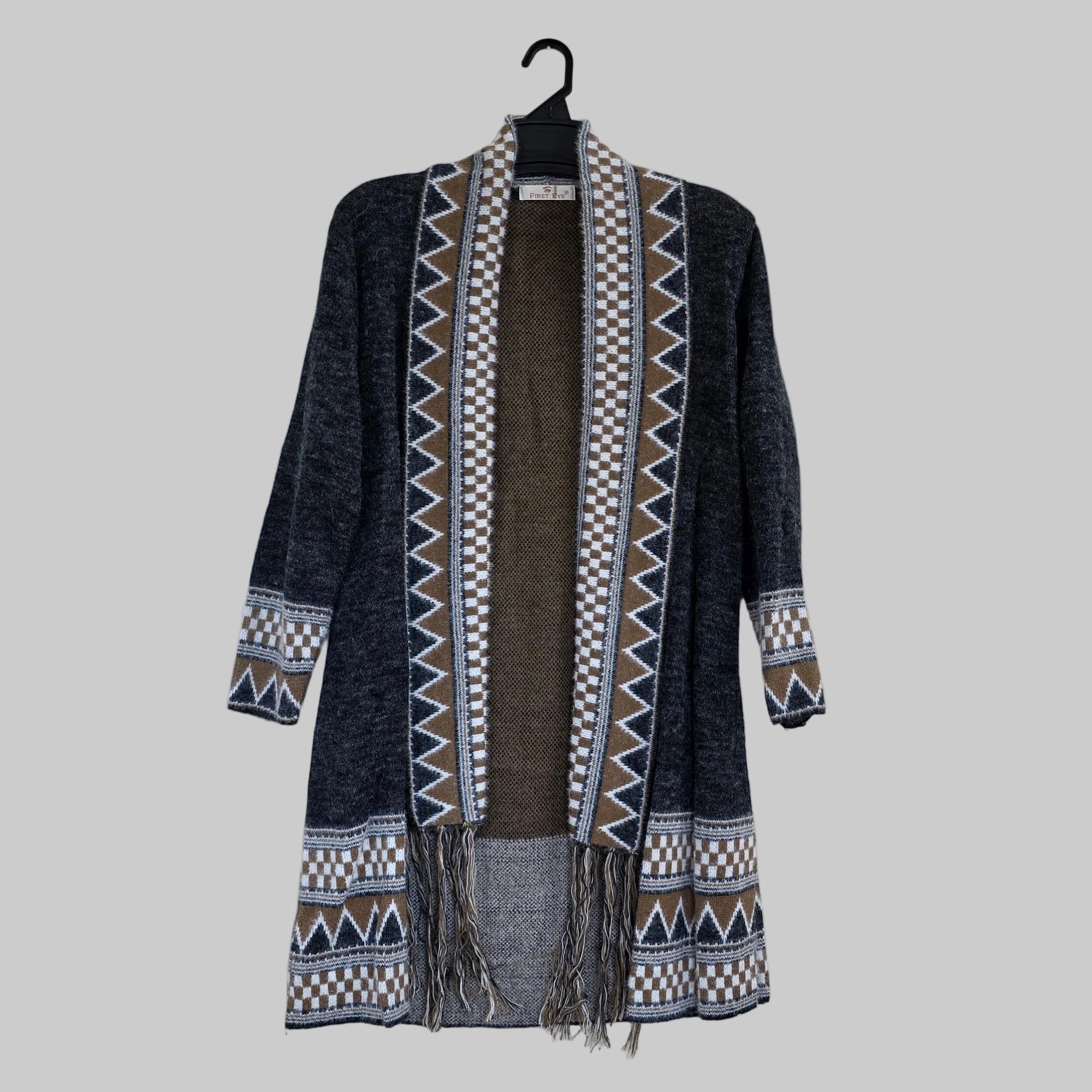 Woolen Shrug with boho style border