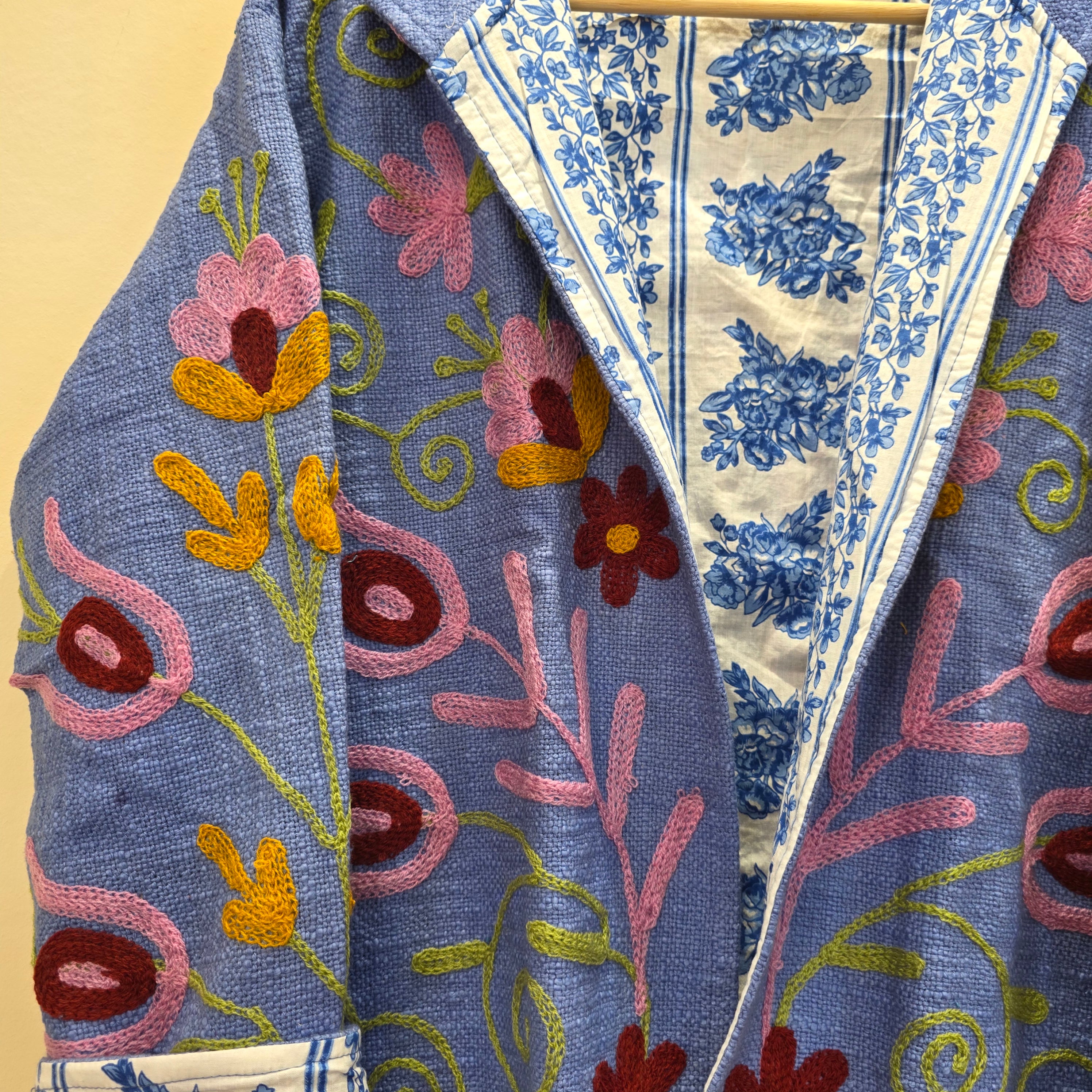 Parrot Jute Suzani jacket