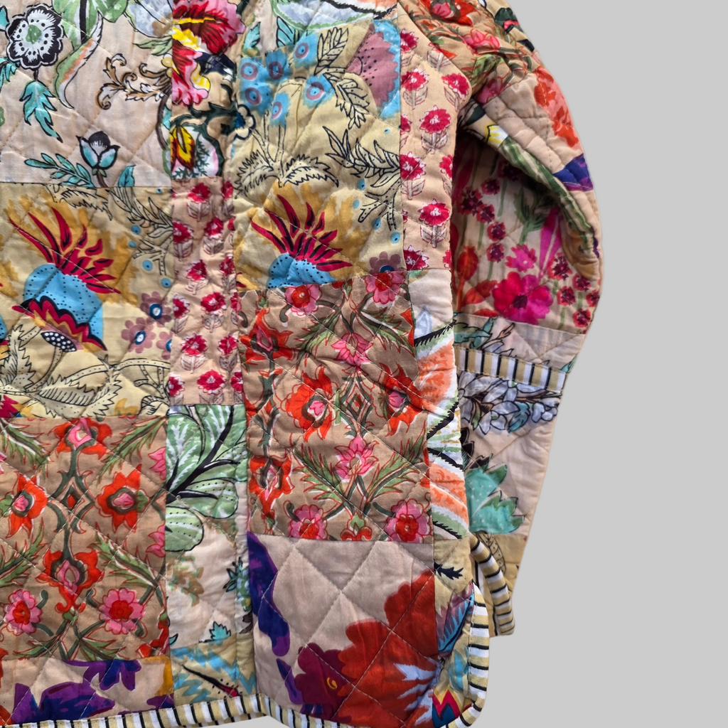 Handblock printed reversible jacket