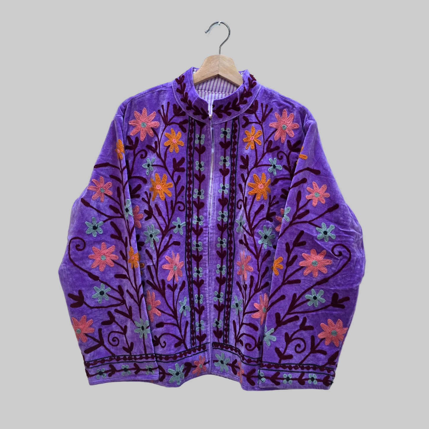 Small Flower Velvet Suzani jacket