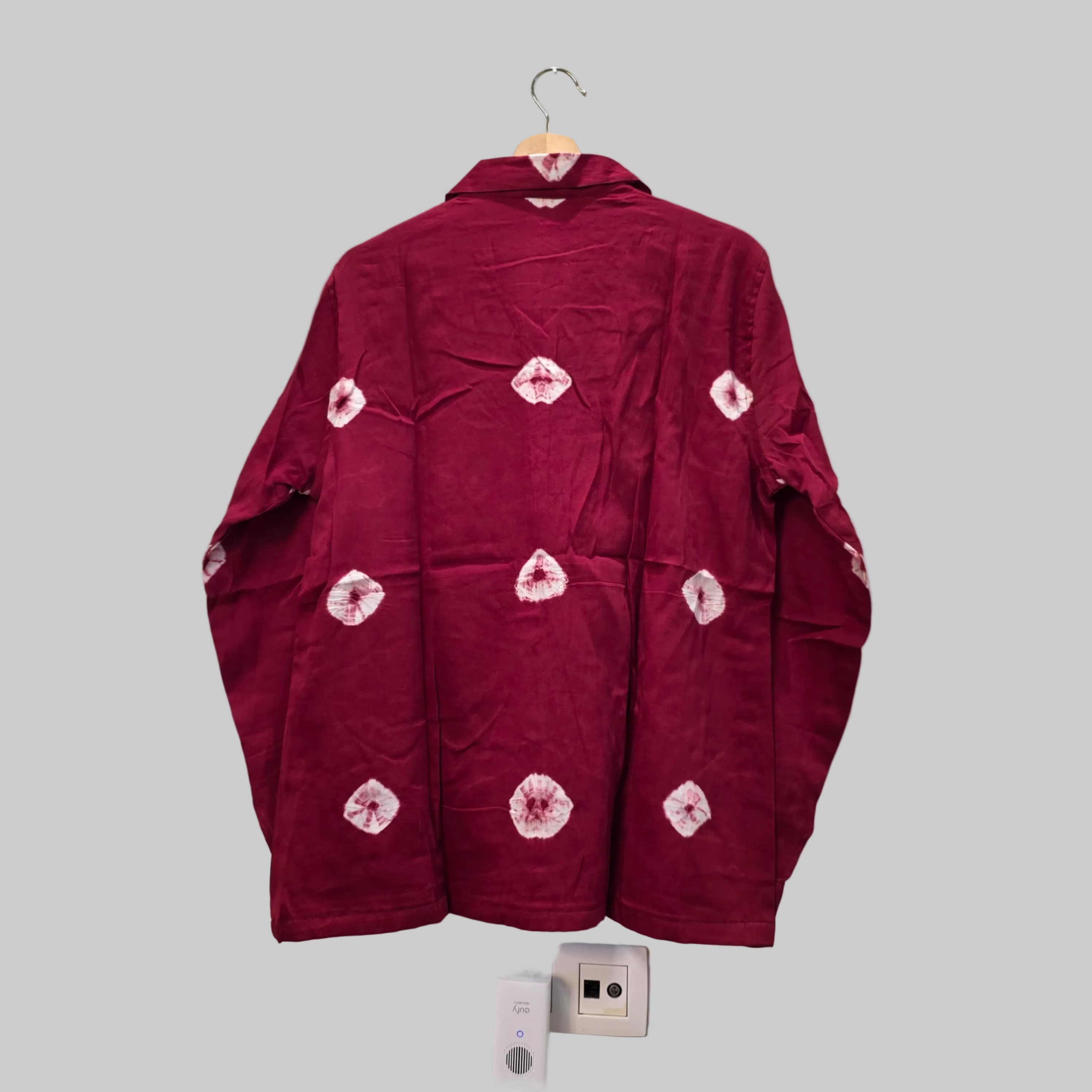 Red Peacock Bandhani Shirt