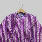 Handblock printed reversible jacket