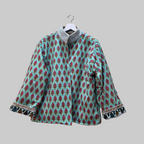 Flower thick Jute Suzani jacket